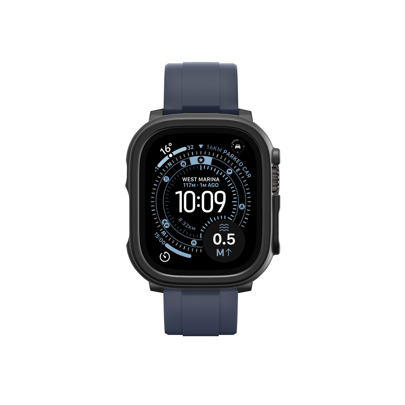 AmazingThing Minimal dėklas Apple Watch Ultra 3 49 mm – juodas -- Apple Watch Ultra 3 (49 mm)