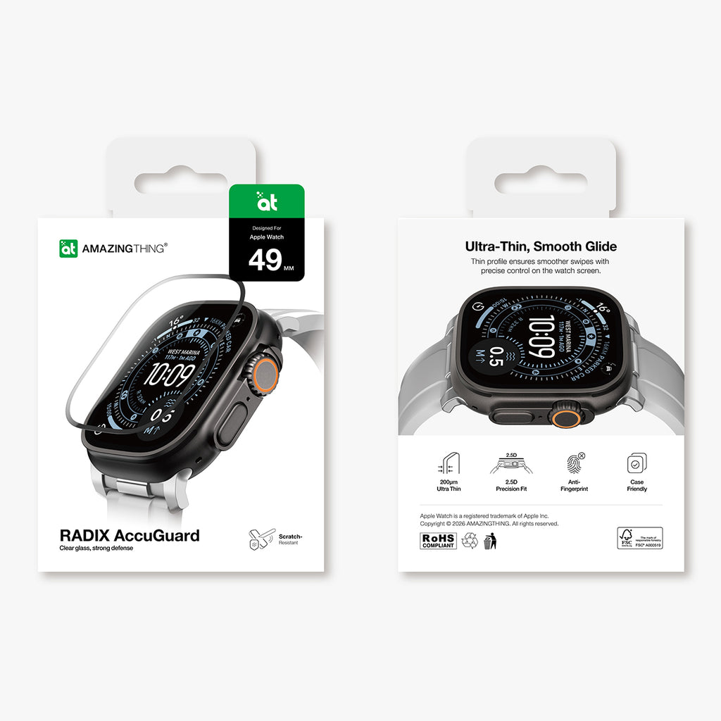 AmazingThing Radix grūdintas stiklas Apple Watch Ultra 3 49 mm