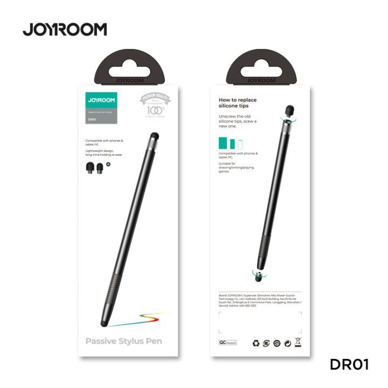 Joyroom JR-DR01 pasyvus rašiklis – juodas
