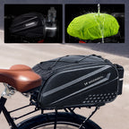 Wozinsky Dviračio bagažo krepšys su ilgu dirželiu ir išplečiamomis šoninėmis kišenėmis - juodas -- Bicycle Bags