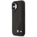 BMW M anglies linija ir logotipas MagSafe Dėklas, skirtas iPhone 17 - Red