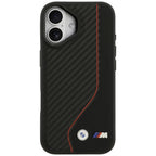 BMW M anglies linija ir logotipas MagSafe Dėklas, skirtas iPhone 17 - Red