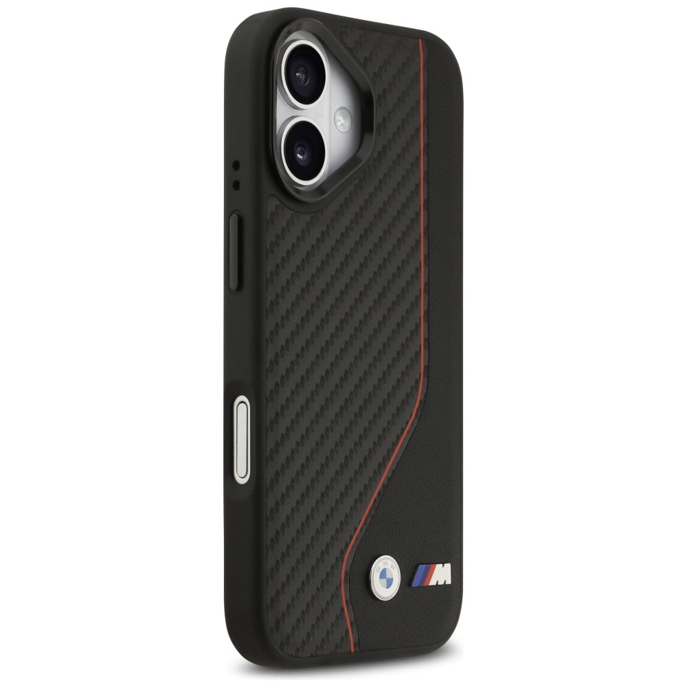BMW M anglies linija ir logotipas MagSafe Dėklas, skirtas iPhone 17 - Red