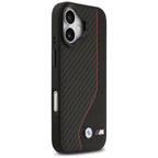 BMW M anglies linija ir logotipas MagSafe Dėklas, skirtas iPhone 17 - Red