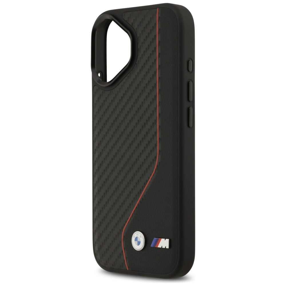 BMW M anglies linija ir logotipas MagSafe Dėklas, skirtas iPhone 17 - Red