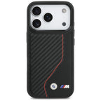 BMW M anglies linija ir logotipas MagSafe Dėklas, skirtas iPhone 17 Pro - Red