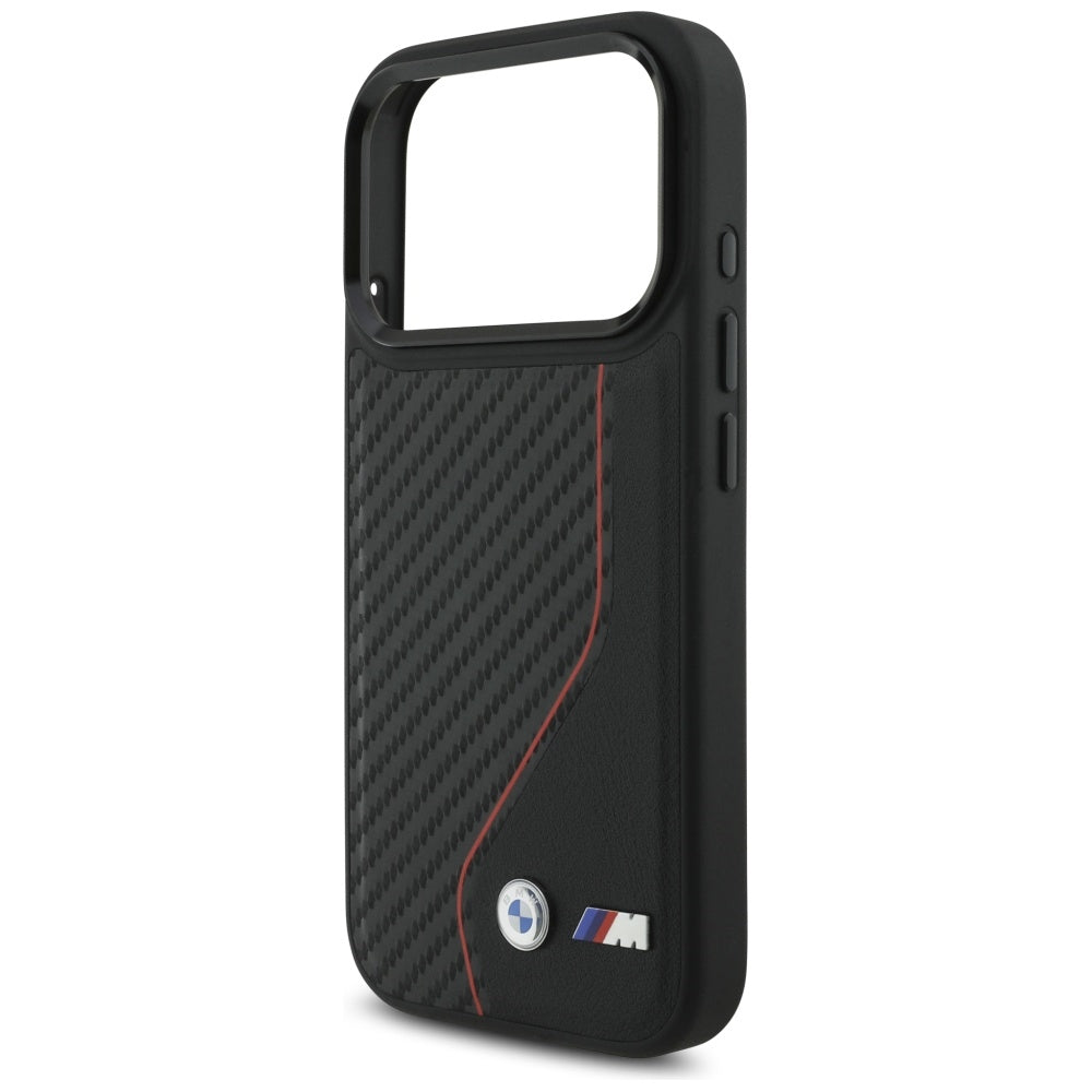 BMW M anglies linija ir logotipas MagSafe Dėklas, skirtas iPhone 17 Pro - Red