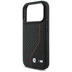 BMW M anglies linija ir logotipas MagSafe Dėklas, skirtas iPhone 17 Pro - Red