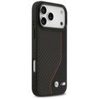 BMW M anglies linija ir logotipas MagSafe Dėklas, skirtas iPhone 17 Pro Max - Red