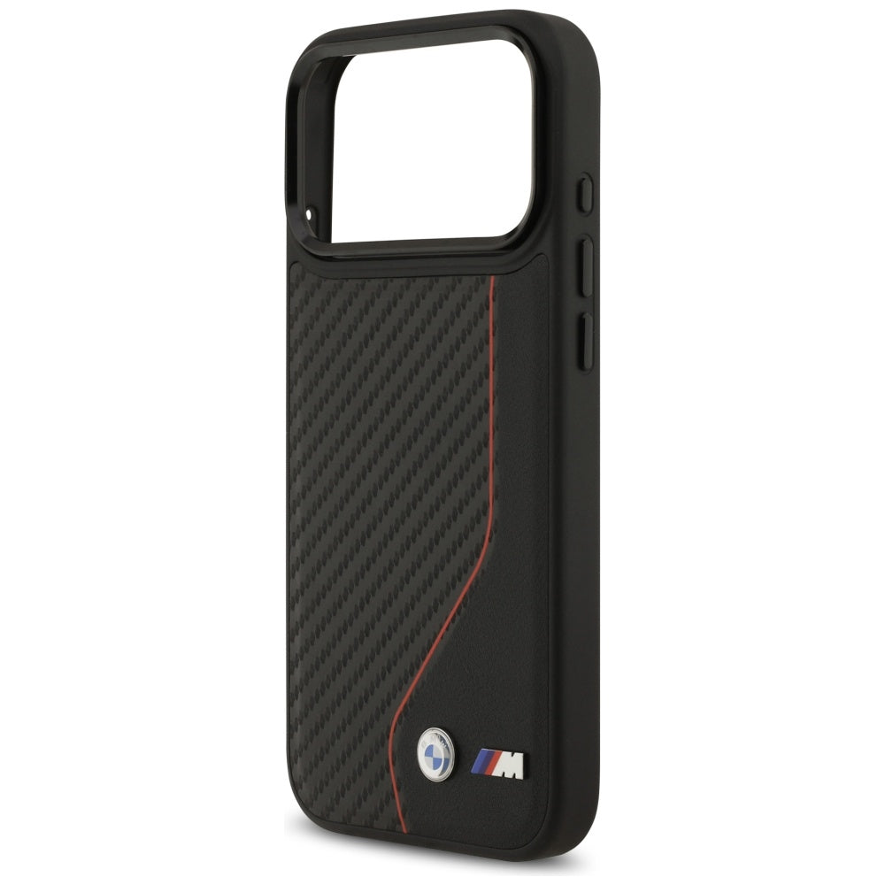 BMW M anglies linija ir logotipas MagSafe Dėklas, skirtas iPhone 17 Pro Max - Red