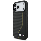 BMW M anglies linija ir logotipas MagSafe Dėklas, skirtas iPhone 17 Pro Max - Yellow