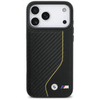 BMW M anglies linija ir logotipas MagSafe Dėklas, skirtas iPhone 17 Pro Max - Yellow