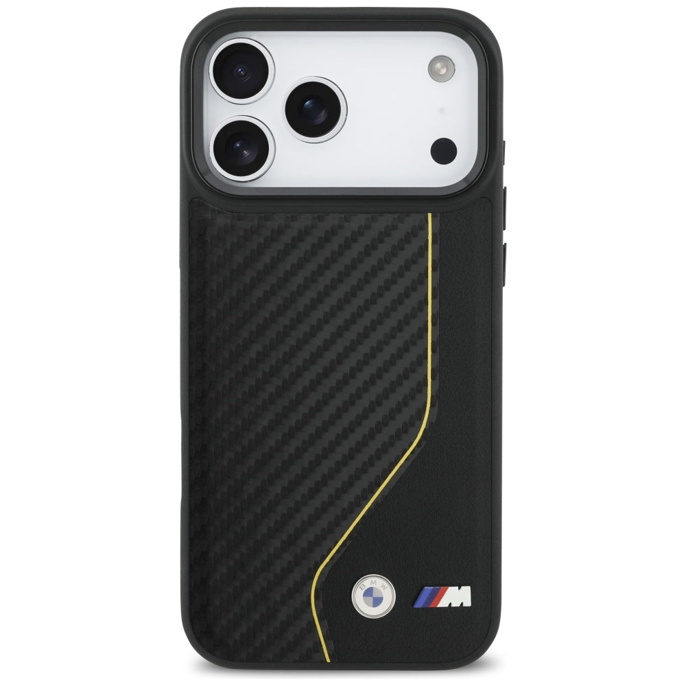 BMW M anglies linija ir logotipas MagSafe Dėklas, skirtas iPhone 17 Pro Max - Yellow
