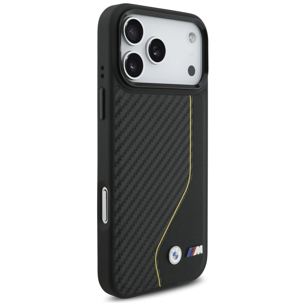 BMW M anglies linija ir logotipas MagSafe Dėklas, skirtas iPhone 17 Pro Max - Yellow