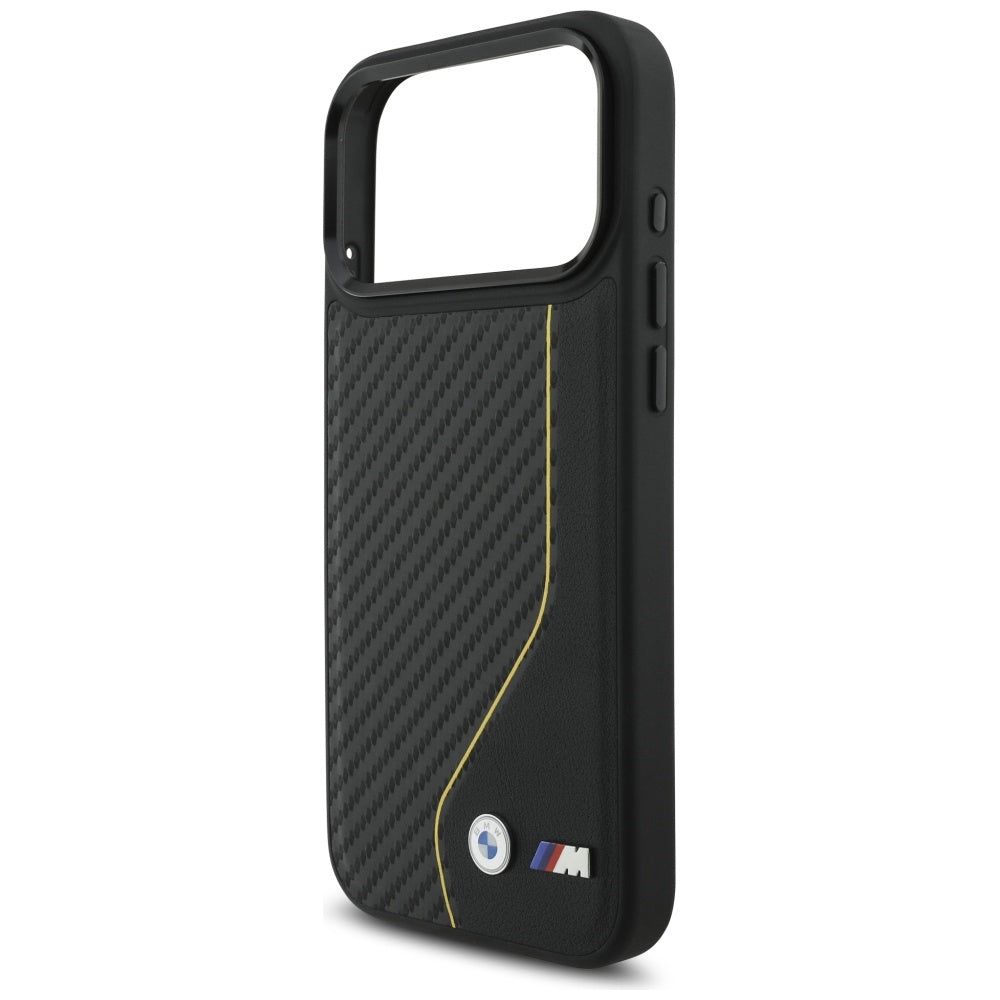 BMW M anglies linija ir logotipas MagSafe Dėklas, skirtas iPhone 17 Pro Max - Yellow