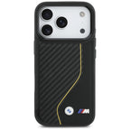 BMW M anglies linija ir logotipas MagSafe Dėklas, skirtas iPhone 17 Pro - Yellow