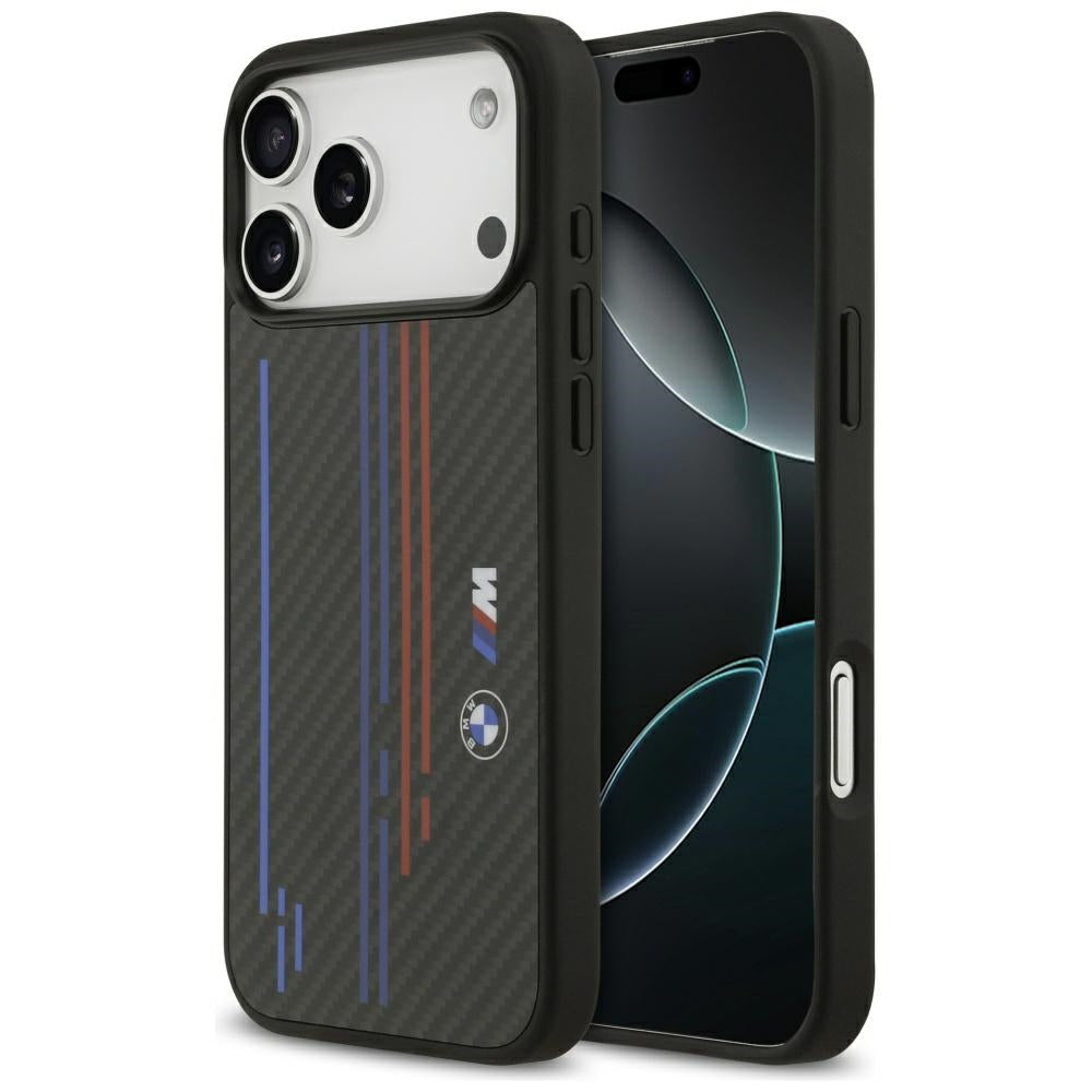 BMW M Kevlar MagSafe dėklas iPhone 17 Pro Max – juodas