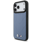 BMW M Quilted MagSafe dėklas iPhone 17 Pro Max – mėlynas