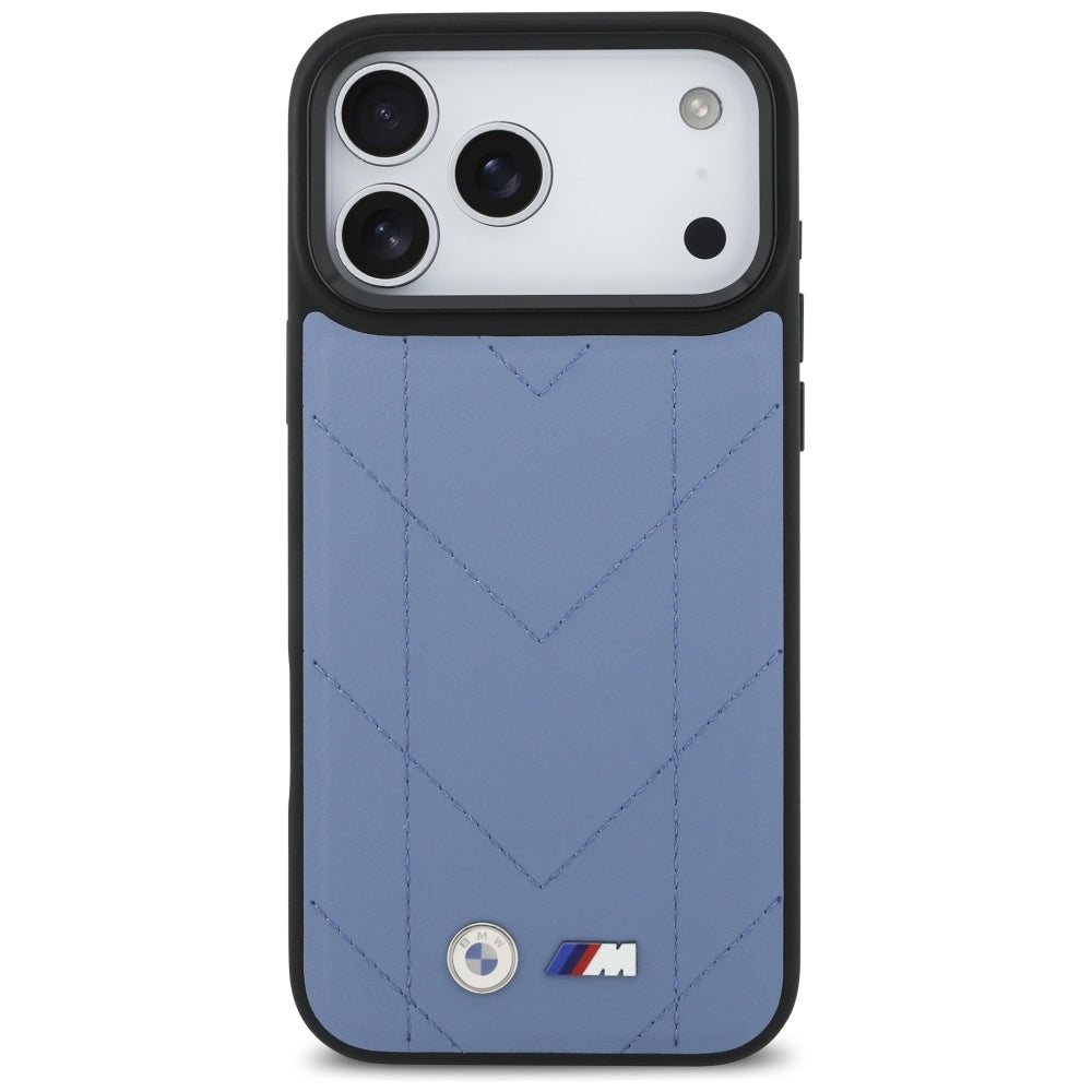 BMW M Quilted MagSafe dėklas iPhone 17 Pro Max – mėlynas