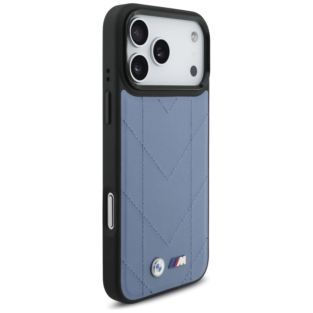 BMW M Quilted MagSafe dėklas iPhone 17 Pro Max – mėlynas