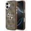 Guess 4G Classic Logo dėklas iPhone 17 – rudas/sidabrinis