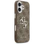 Guess 4G Classic Logo dėklas iPhone 17 – rudas/sidabrinis