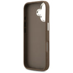 Guess 4G Classic Logo dėklas iPhone 17 – rudas/sidabrinis