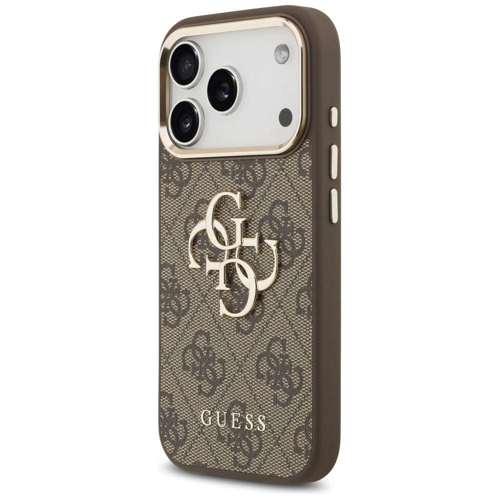 Guess 4G Big 4G Classic Logo dėklas iPhone 17 Pro Max - Ruda ir auksinė -- iPhone 17 Pro Max