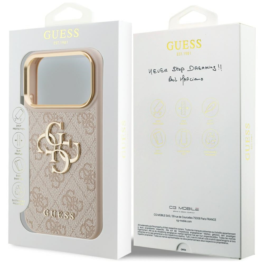 Guess 4G Big 4G Classic Logo dėklas iPhone 17 Pro - Rožinis auksas -- iPhone 17 Pro