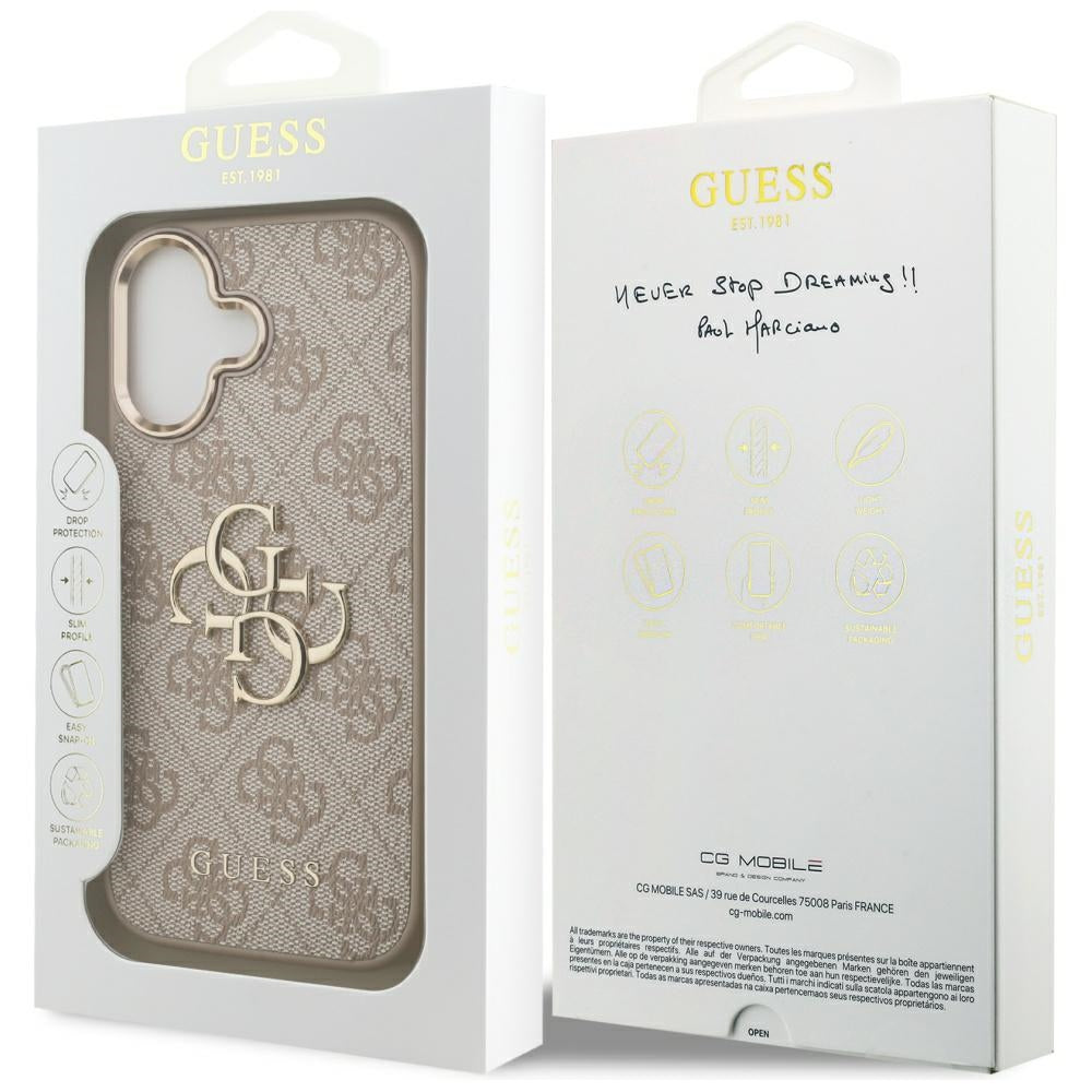 Guess 4G Big 4G Classic Logo dėklas iPhone 17 - Rožinis auksas -- iPhone 17