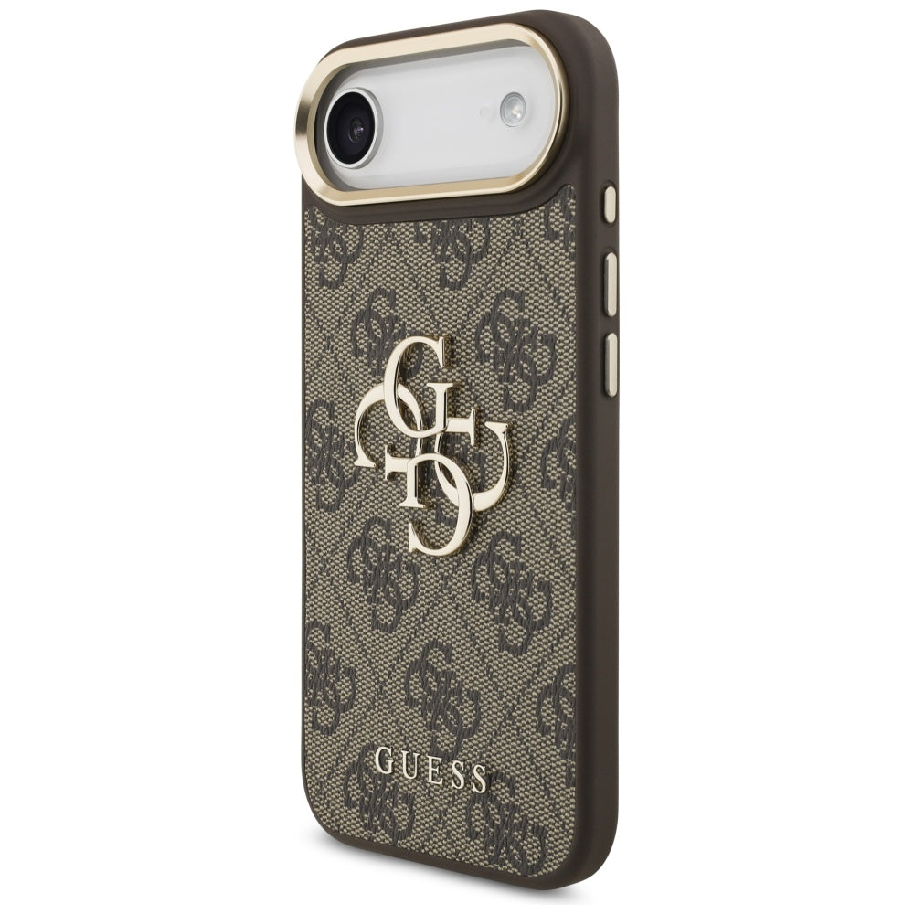 Guess 4G Didelis 4G Klasikinis logotipo dėklas, skirtas iPhone Air - Brown and Gold