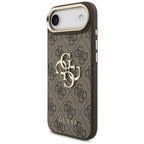 Guess 4G Didelis 4G Klasikinis logotipo dėklas, skirtas iPhone Air - Brown and Gold