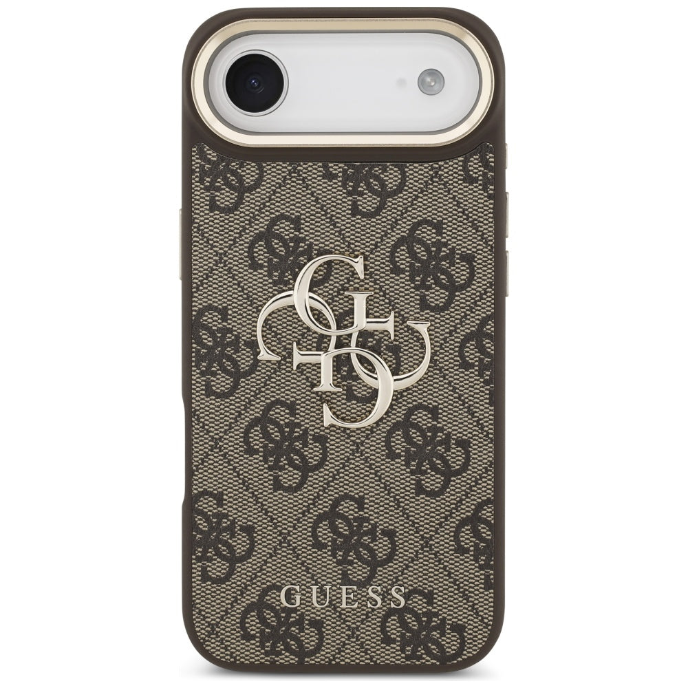 Guess 4G Didelis 4G Klasikinis logotipo dėklas, skirtas iPhone Air - Brown and Gold