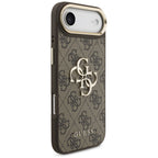 Guess 4G Didelis 4G Klasikinis logotipo dėklas, skirtas iPhone Air - Brown and Gold