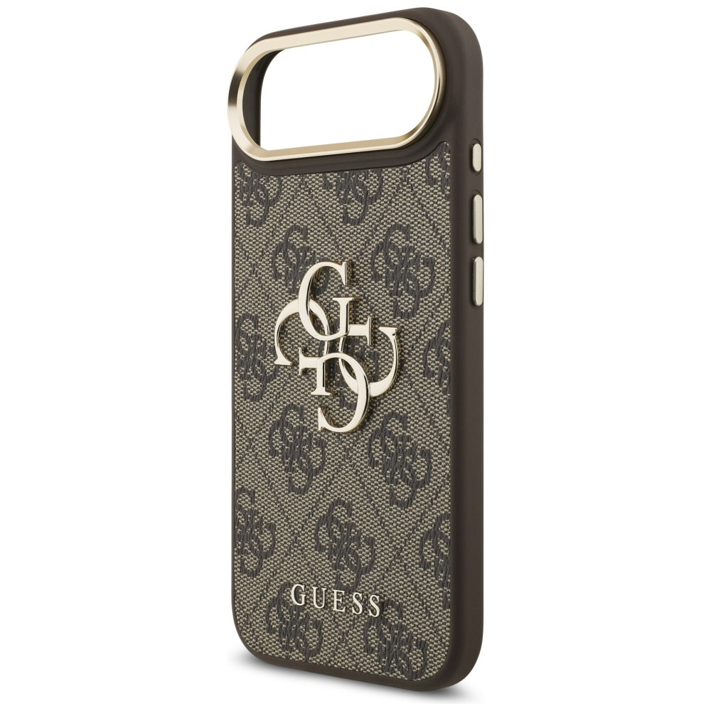 Guess 4G Didelis 4G Klasikinis logotipo dėklas, skirtas iPhone Air - Brown and Gold