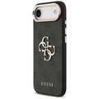 Guess 4G Didelis 4G Klasikinis logotipo dėklas, skirtas iPhone Air - Black and Gold
