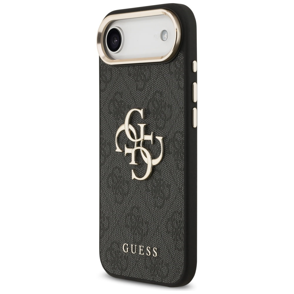 Guess 4G Didelis 4G Klasikinis logotipo dėklas, skirtas iPhone Air - Black and Gold