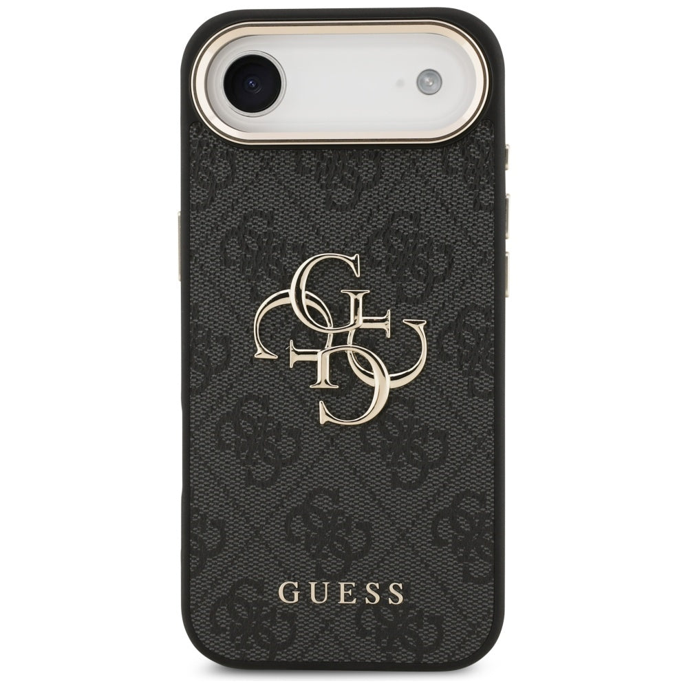 Guess 4G Didelis 4G Klasikinis logotipo dėklas, skirtas iPhone Air - Black and Gold