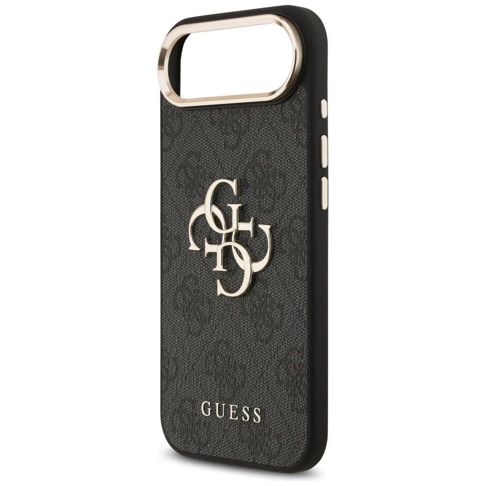 Guess 4G Didelis 4G Klasikinis logotipo dėklas, skirtas iPhone Air - Black and Gold