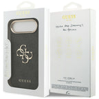 Guess 4G Didelis 4G Klasikinis logotipo dėklas, skirtas iPhone Air - Black and Gold