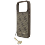 Guess 4G Charms Collection MagSafe dėklas, skirtas iPhone 17 Pro - brown