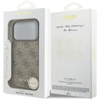 Guess 4G Charms Collection MagSafe dėklas, skirtas iPhone 17 Pro - brown