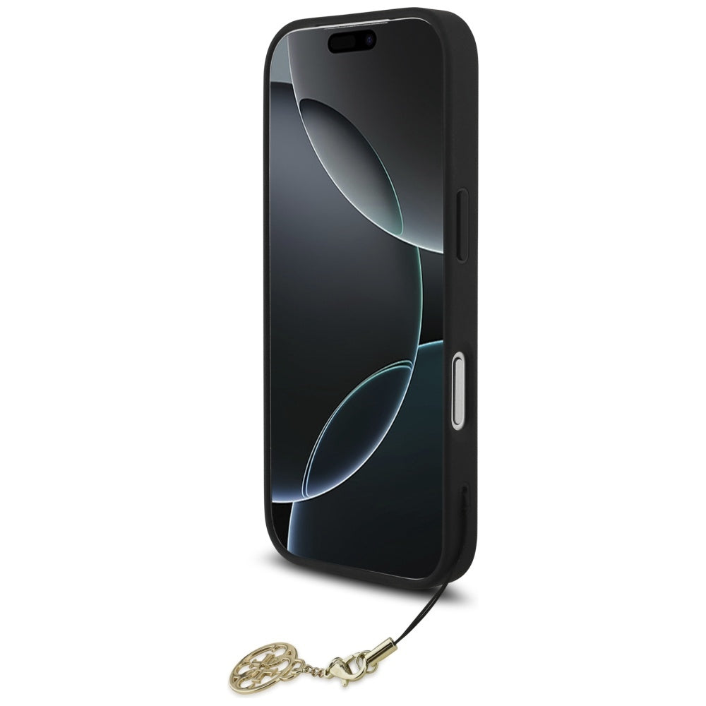 Guess 4G Charms Collection MagSafe dėklas, skirtas iPhone 17 Pro - black