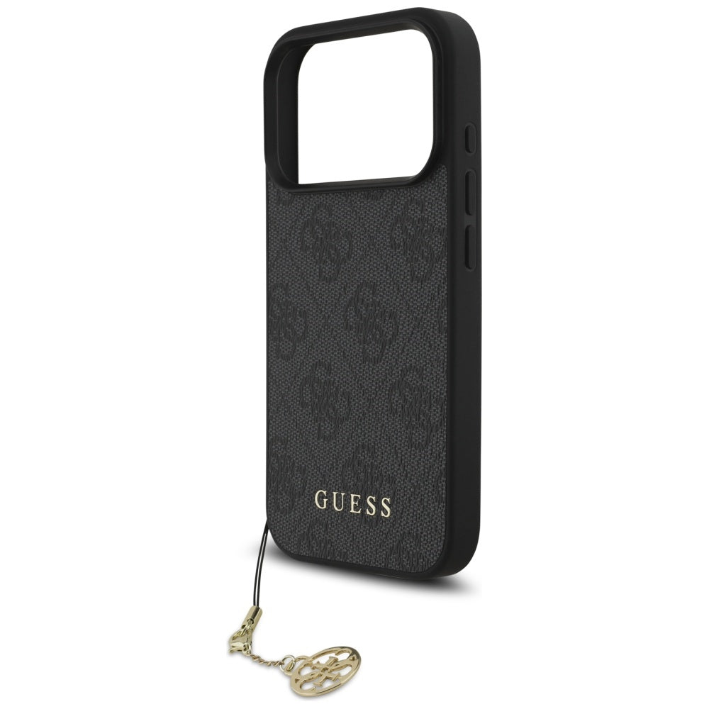 Guess 4G Charms Collection MagSafe dėklas, skirtas iPhone 17 Pro - black