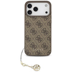 Guess 4G Charms MagSafe dėklas iPhone 17 Pro Max – rudas