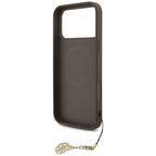 Guess 4G Charms MagSafe dėklas iPhone 17 Pro Max – rudas