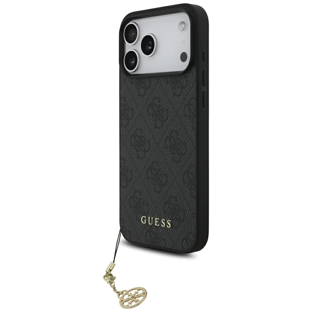 Guess 4G Charms Collection MagSafe dėklas iPhone 17 Pro Max - juodas -- iPhone 17 Pro Max
