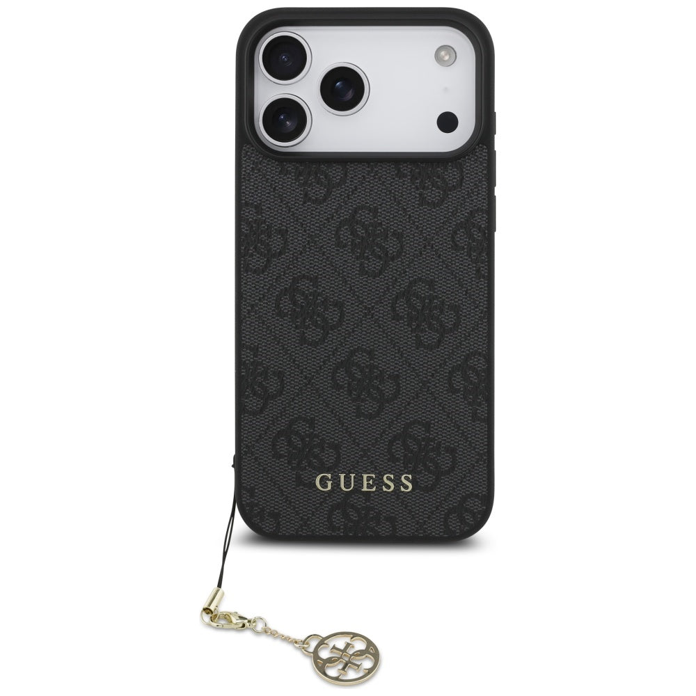 Guess 4G Charms Collection MagSafe dėklas iPhone 17 Pro Max - juodas -- iPhone 17 Pro Max