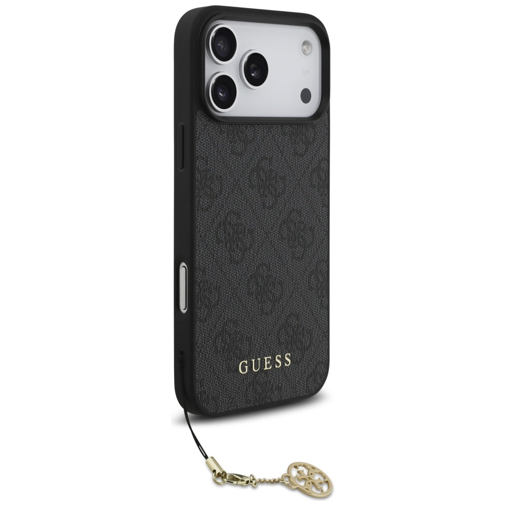 Guess 4G Charms Collection MagSafe dėklas iPhone 17 Pro Max - juodas -- iPhone 17 Pro Max