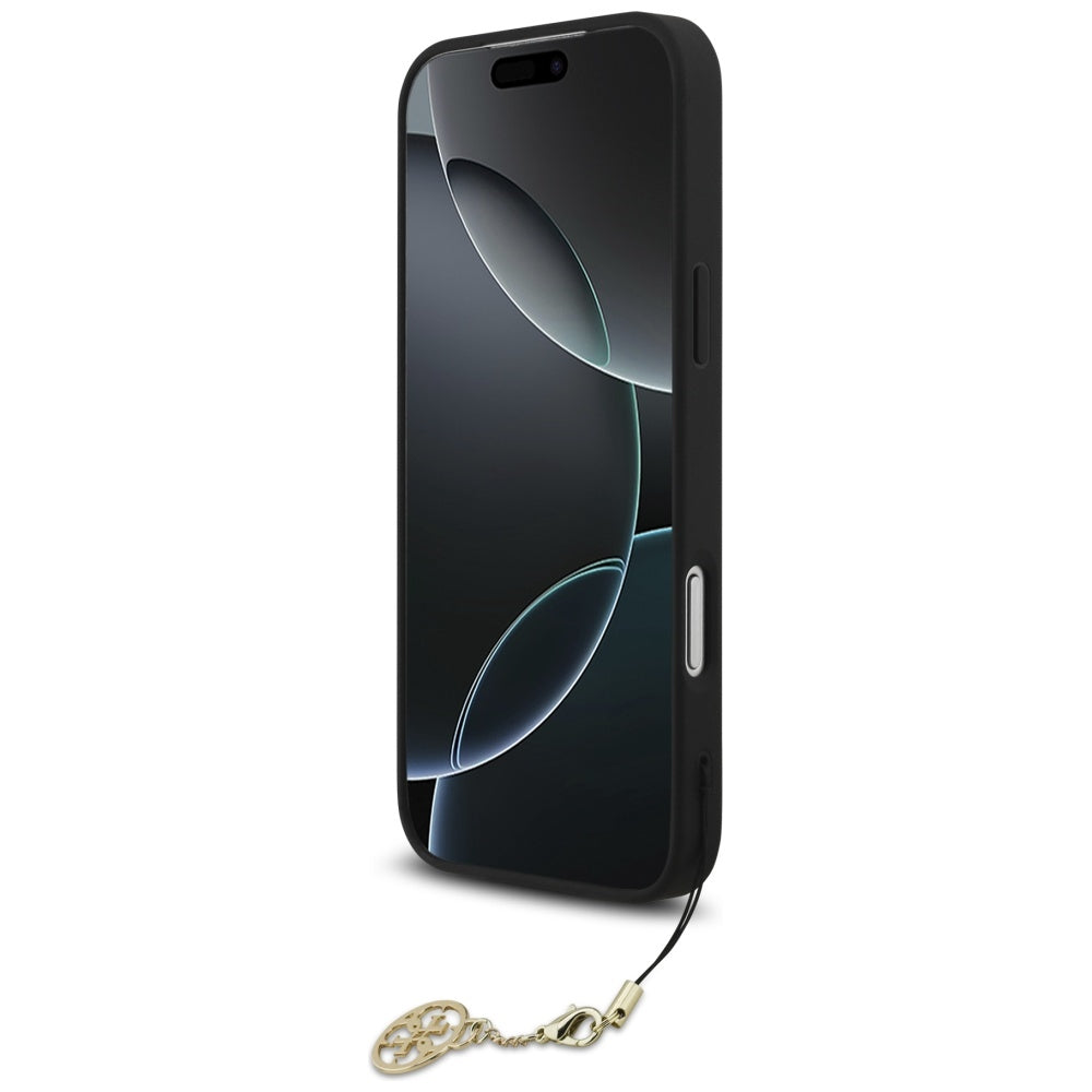 Guess 4G Charms Collection MagSafe dėklas iPhone 17 Pro Max - juodas -- iPhone 17 Pro Max